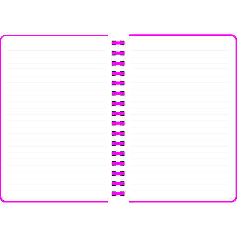 Caderno Espiral A5 Capa PVC Pautado Neon (várias opções) Note