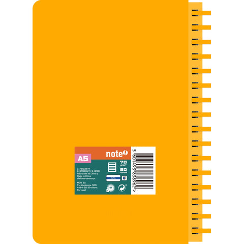 Caderno Espiral A5 Capa PVC Pautado Neon (várias opções) Note