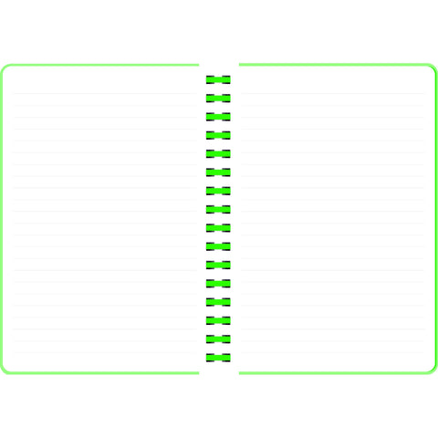 Caderno Espiral A5 Capa PVC Pautado Neon (várias opções) Note