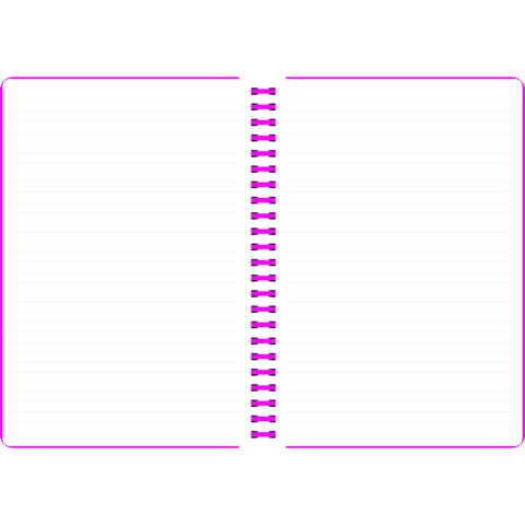 Caderno Espiral A4 Capa PVC Pautado Neon (várias opções) Note!