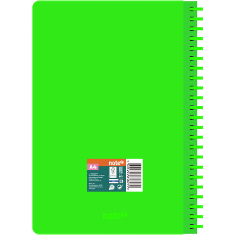 Caderno Espiral A4 Capa PVC Pautado Neon (várias opções) Note!