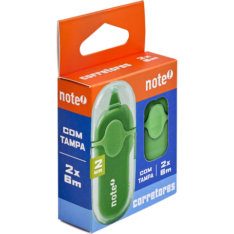 Fita Corretora com Tampa 6m 2 Unidades (várias cores) Note!