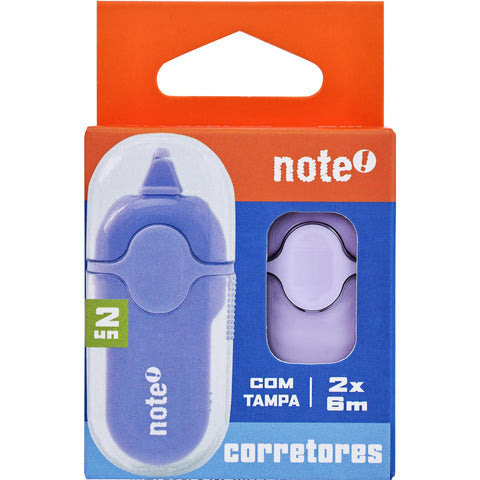 Fita Corretora Com Tampa 6 M 2 Unidades Note!