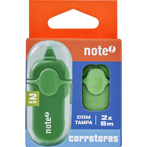 Fita Corretora com Tampa 6m 2 Unidades (várias cores) Note!