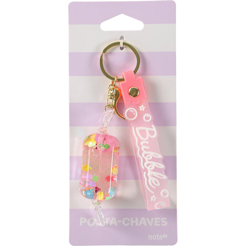Porta-Chaves Bolhas Com Glitter (várias opções) Note!