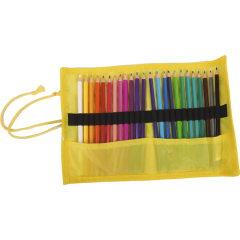 Lápis Colorir Com Estojo Roll Up - 24 Unidades