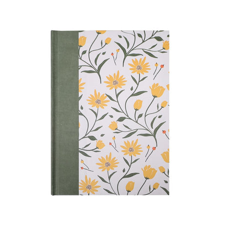 Caderno Formato A5 Flores Verde