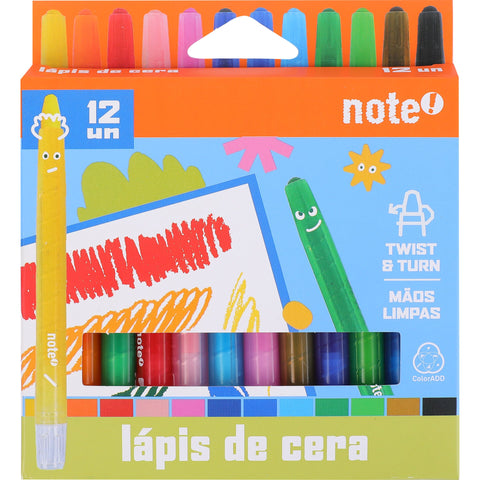 Lápis de Cera Twist&Turn 12 Unidades Note!