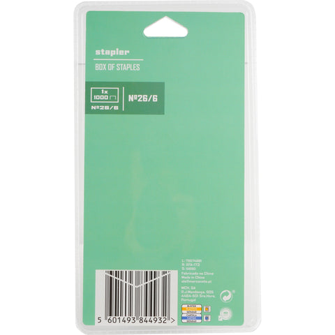 Agrafador Neon com Recarga de 1000 Agrafos 26/6 Note!
