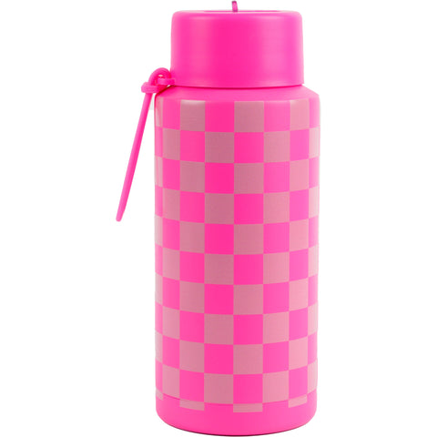 Garrafa Térmica 1L Xadrez Neon Pink Note!