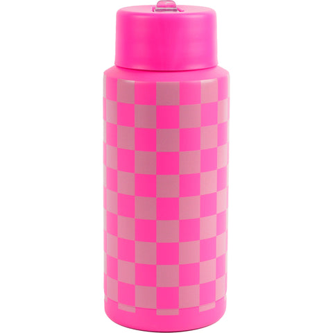 Garrafa Térmica 1L Xadrez Neon Pink Note!