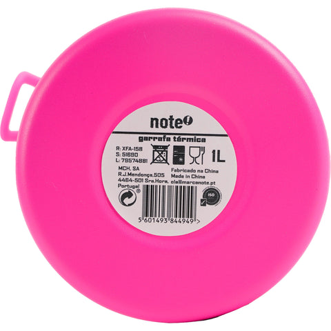 Garrafa Térmica 1L Xadrez Neon Pink Note!