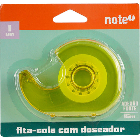 Fita Cola Transparente com Dispensador Color 15mmx15m (várias opções) Note!
