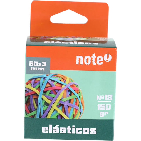 Elasticos Coloridos nº 18 150gr Note!