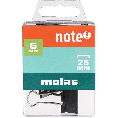 Molas 25mm Pretas 6 Unidades Note!