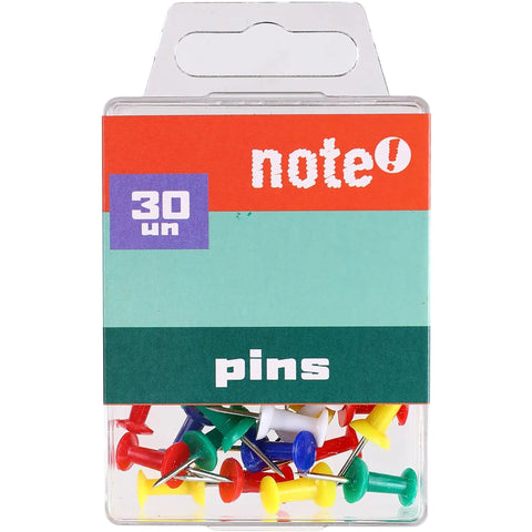 Pins Coloridos 30 Unidades Note!