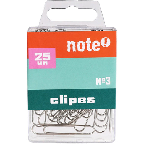 Clip Cromado Nº3 25 Unidades Note!
