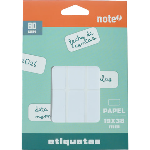 Etiquetas Adesivas 19x38mm 60 Unidades Note!