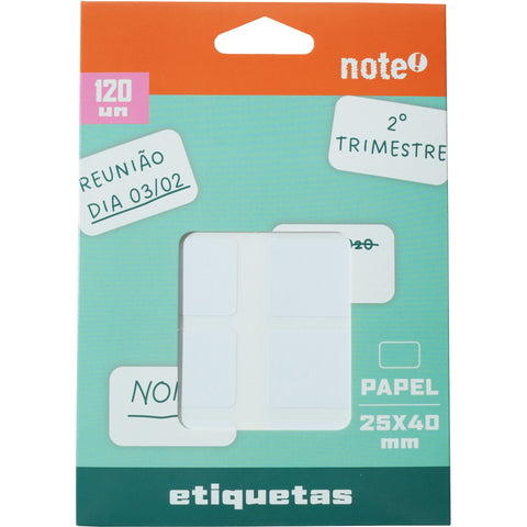 Etiquetas Adesivas 25x40mm 120 Unidades Note!
