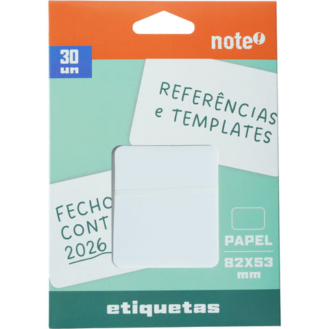 Etiquetas Adesivas 82x53mm 30 Unidades Note!
