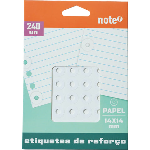 Etiquetas Adesivas Reforco Argolas 240 Unidades Note!
