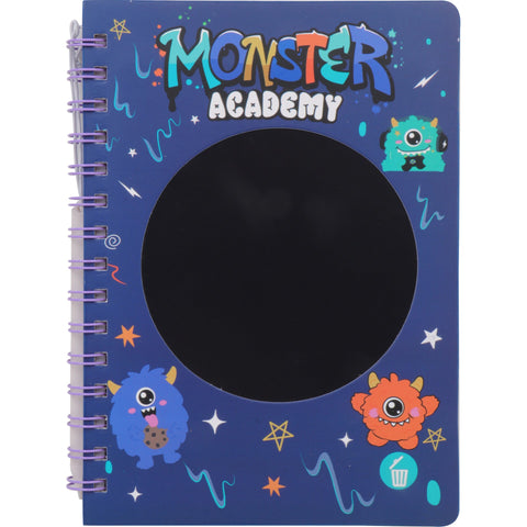 Caderno Espiral A5 com LCD Interativo Pautado Monster Note!