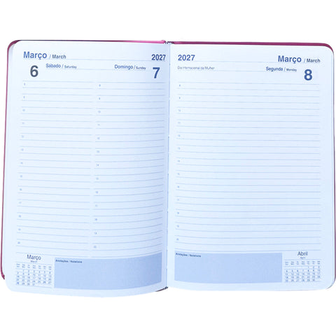 Agenda A5 2027 Basic com Elástico Color (várias opções) Note!