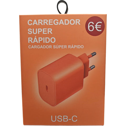 Tomada Usb-C Laranja Fusion
