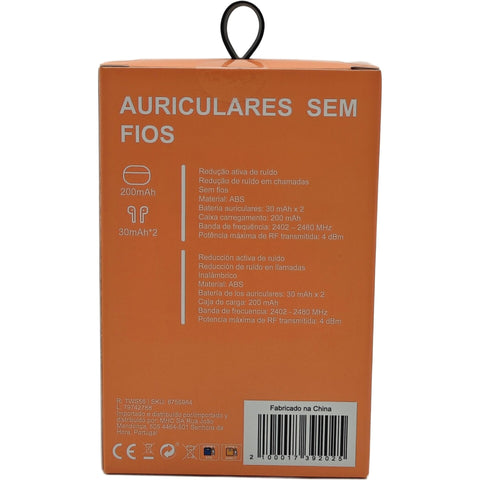Auriculares Sem Fios Laranja Fusion