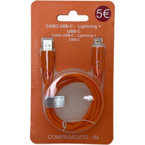 Cabo De Telemóvel Multi Laranja Fusion