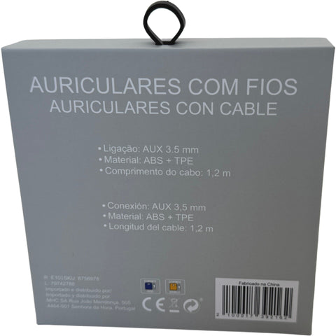 Auriculares Com Fios Branco Fusion