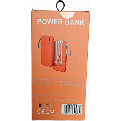 Power Bank 10.000 Mah Laranja Fusion