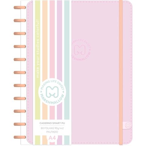 Cj2 Caderno Smart Formato A4 Pu 80 F Smooth Marshmall