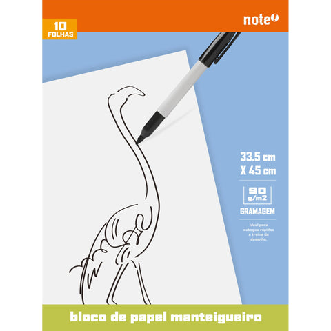 Bloco de Papel Manteiga 33.5x45cm 10 Folhas Note!