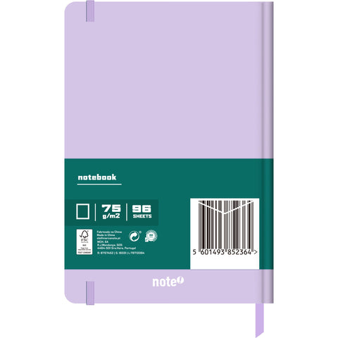 Caderno Agrafado A5 Capa Dura com Elástico Liso Pastel (várias opções) Note!
