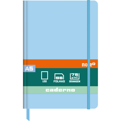 Caderno Agrafado A5 Capa Dura com Elástico Liso Pastel (várias opções) Note!