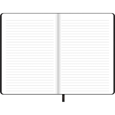 Caderno Agrafado A5 Capa Preta Soft com Elástico Pautado Note!