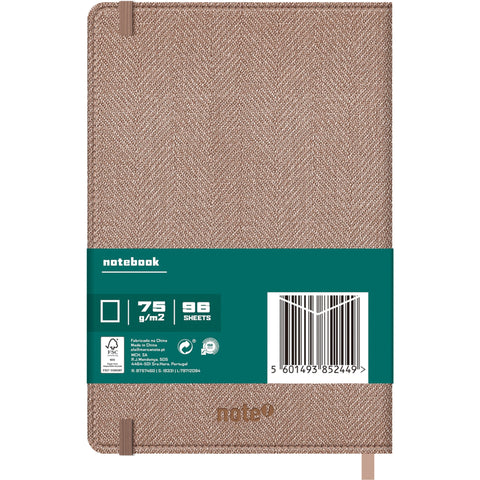 Caderno Agrafado A5 Capa Texturada com Elástico Liso (várias opções) Note!