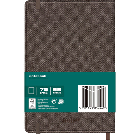 Caderno Agrafado A5 Capa Texturada com Elástico Liso (várias opções) Note!