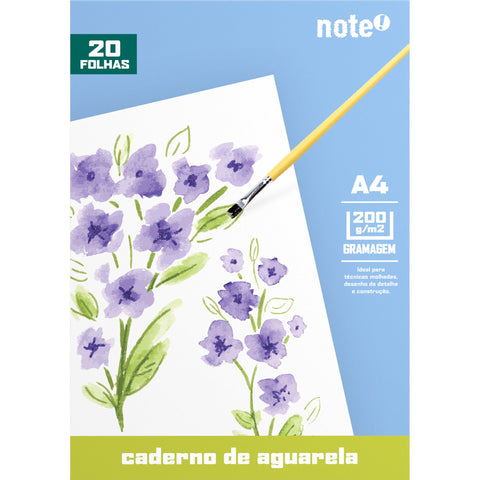 Caderno de Desenho Aguarela A4 Note!