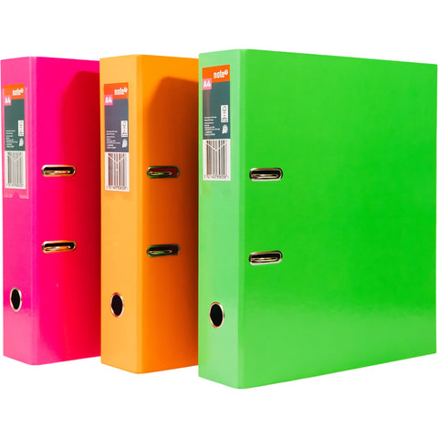 Pasta Arquivo A4 Lombada Larga Neon Note! (várias opções)