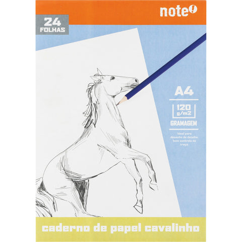 Caderno Desenho Cavalinho Formato A4 24 F 120 G 26 Note