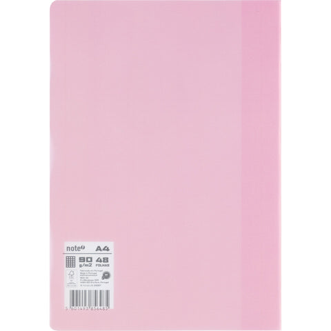 Caderno Agrafado Flex A4 Flex Quadriculado Pastel Note!
