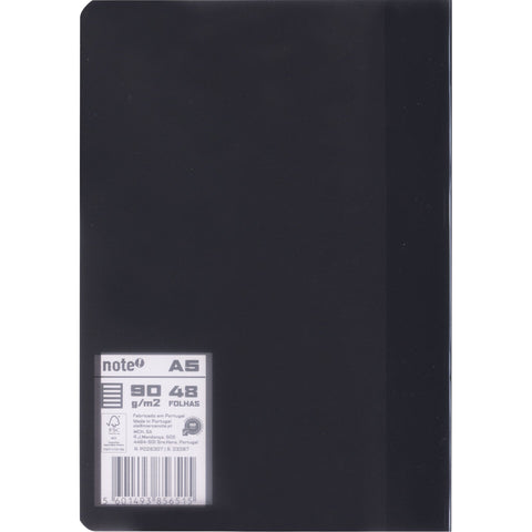 Caderno Agrafado Flex A5 Flex Pautado Preto Note!
