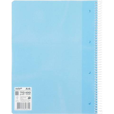 Caderno Espiral A4 Quadriculado Pastel (várias opções) Note!