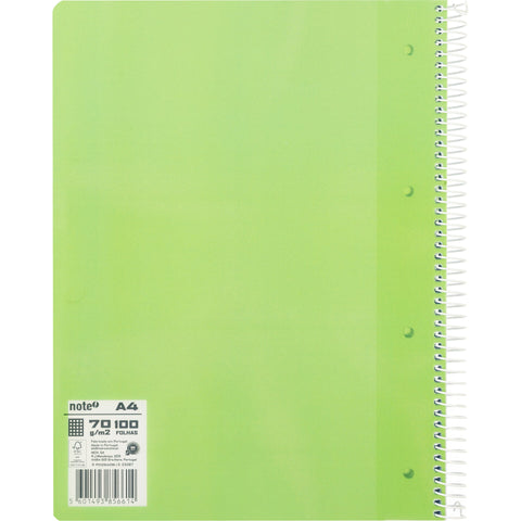 Caderno Espiral A4 Quadriculado Pastel (várias opções) Note!