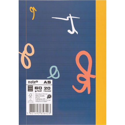Caderno Agrafado A5 de 2 Linhas Note!