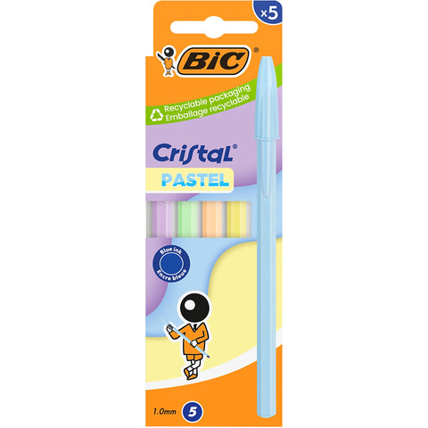 Esferográfica Cristal Pastel 5 Unidades Bic