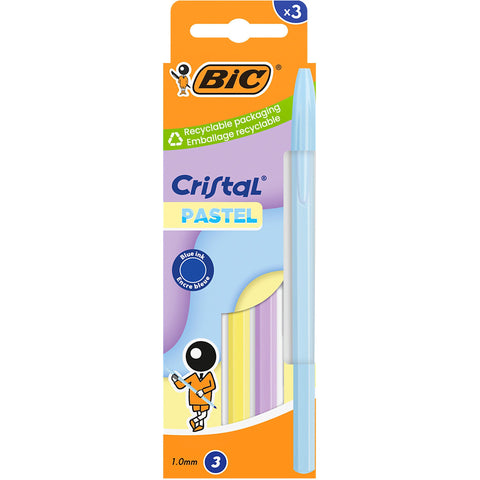 Esferográfica Cristal Pastel 3 Unidades Bic