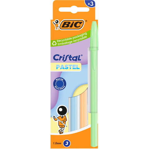 Esferográfica Cristal Pastel 3 Unidades Bic